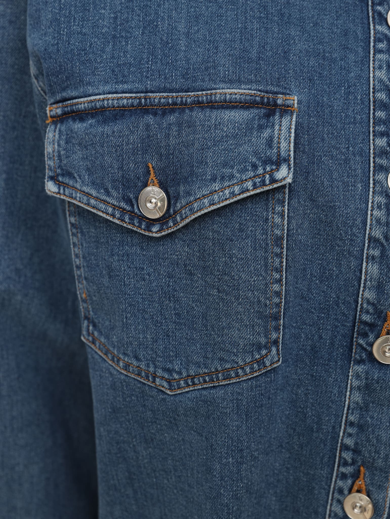 рубашка джинсовая - фото 2