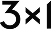 3x1