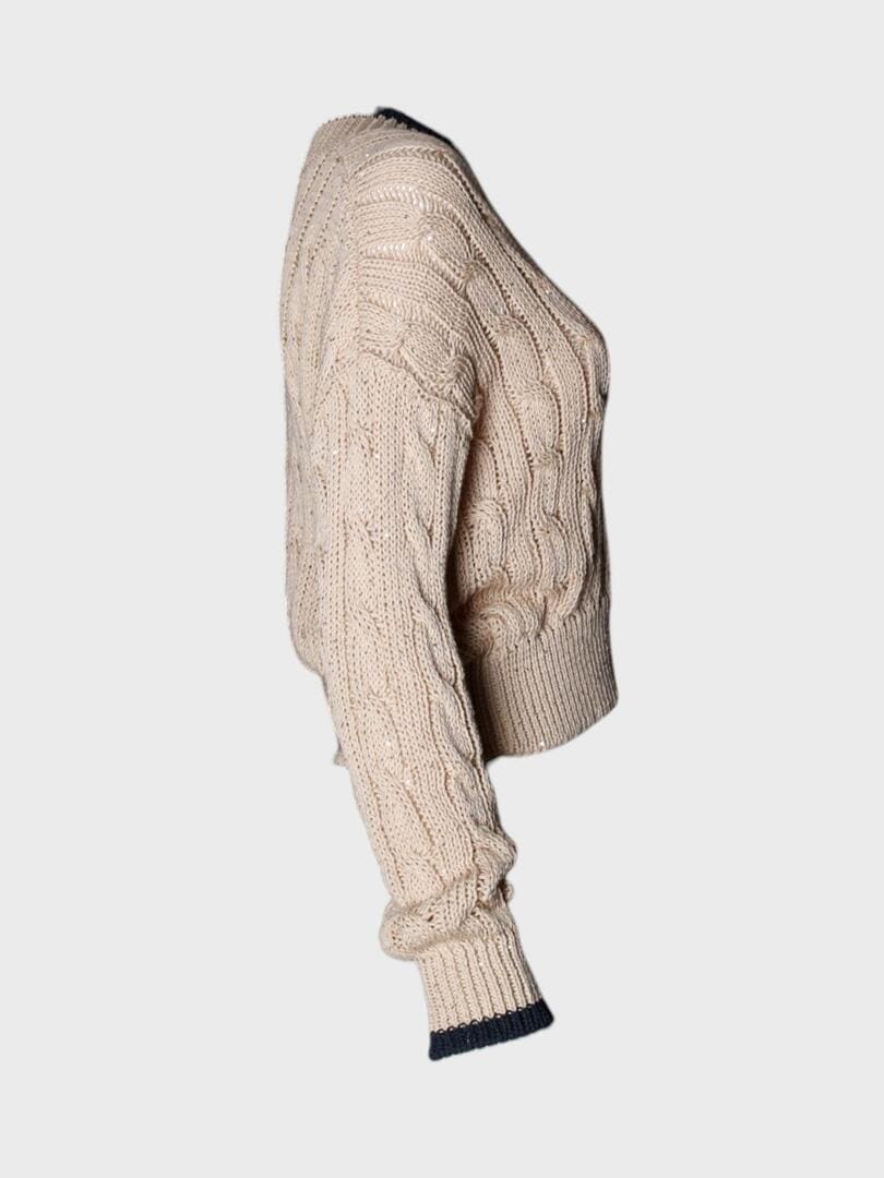 джемпер с V-образным вырезом 200215 - фото 3